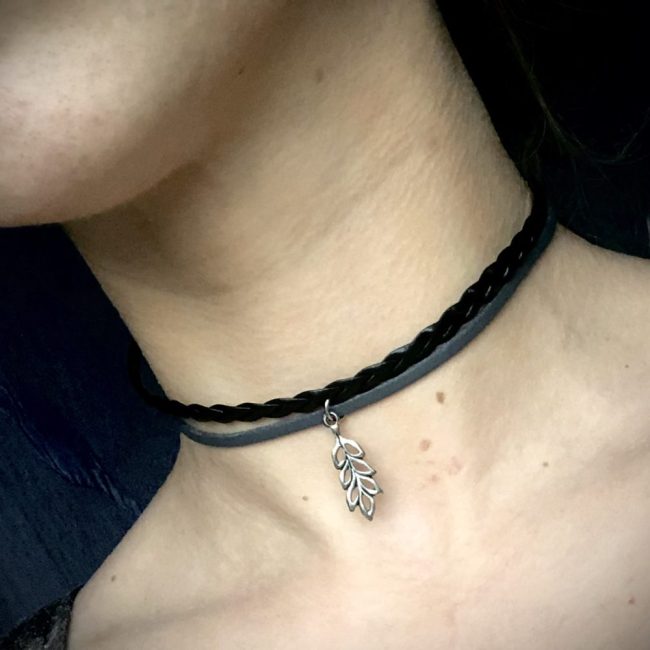 Choker din piele "Lea"