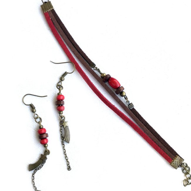 Set bratara + cercei cu stelute "Shine"