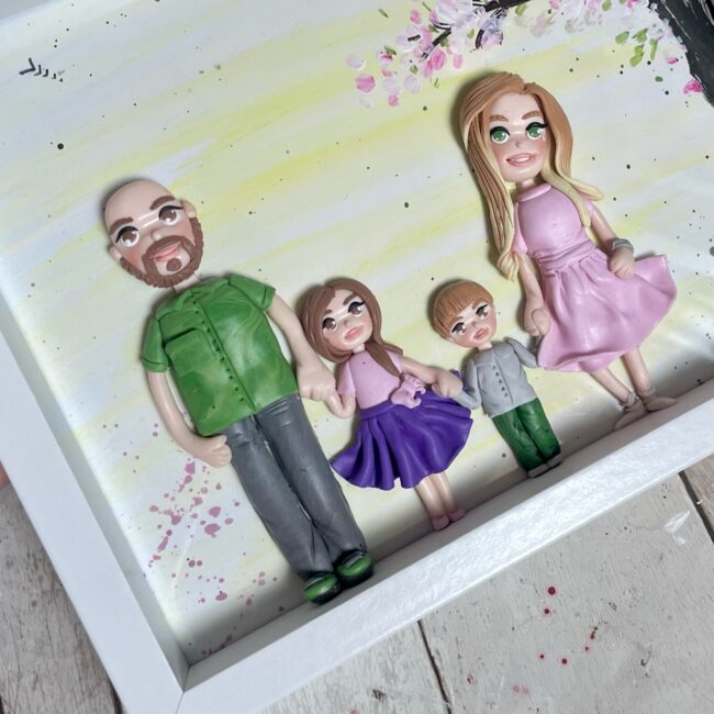 Shadow box fimo“Tablou de familie”(4) - imagine 6