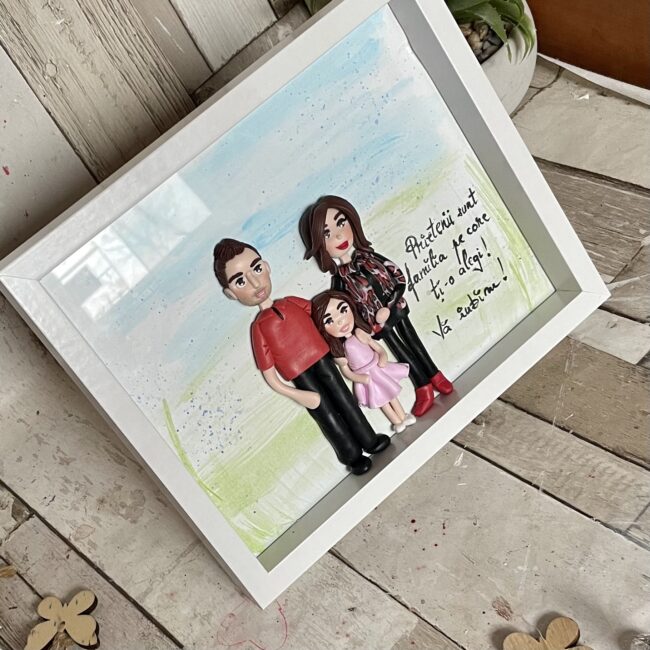 Shadow box fimo“Tablou de familie” - imagine 6