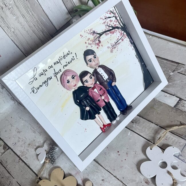Shadow box fimo“Tablou de familie” - imagine 7