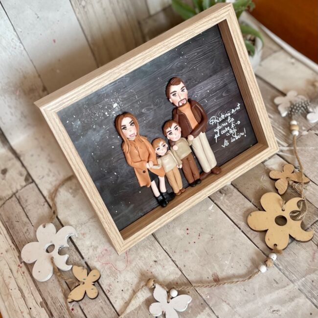 Shadow box fimo“Tablou de familie”(4) - imagine 8