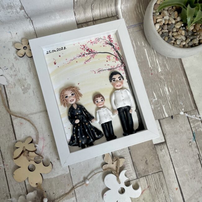 Shadow box fimo“Tablou de familie” - imagine 16