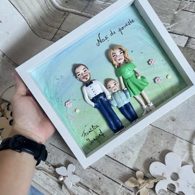 Shadow box fimo“Tablou de familie” - imagine 3