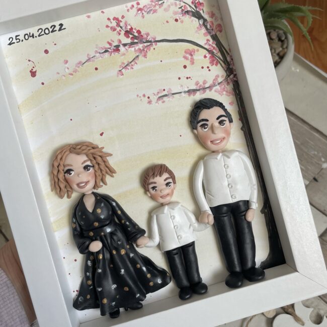 Shadow box fimo“Tablou de familie” - imagine 15
