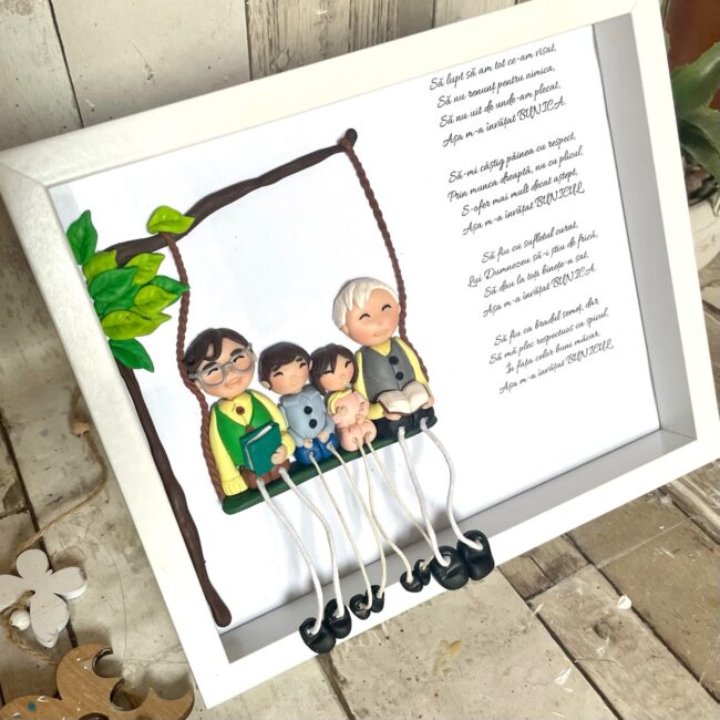 Shadow box fimo“Bunicii” - imagine 7
