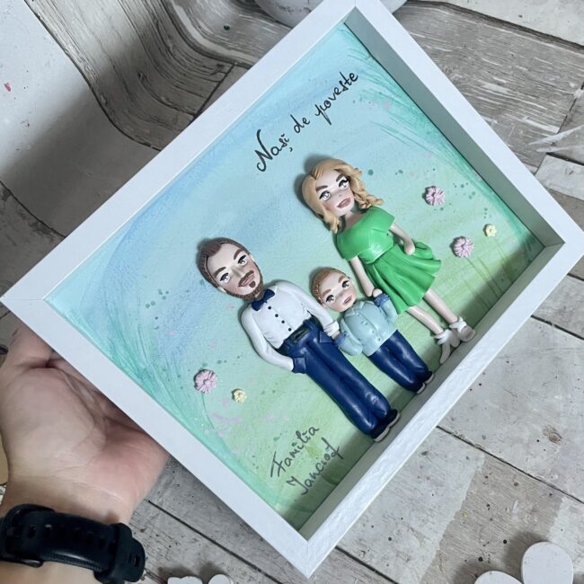 Shadow box fimo“Tablou de familie” - imagine 2
