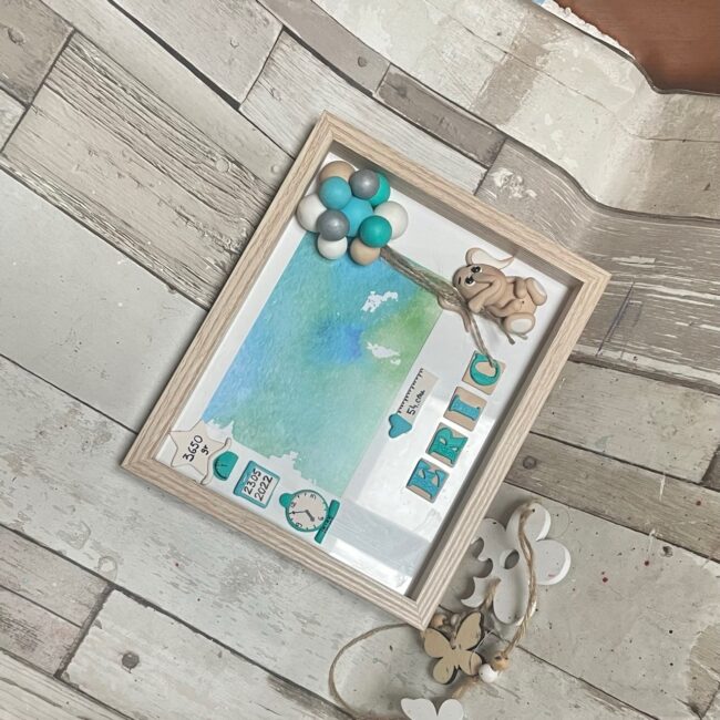 Rama foto personalizata pentru nou nascuti -Baieti (Elefantul) - imagine 7