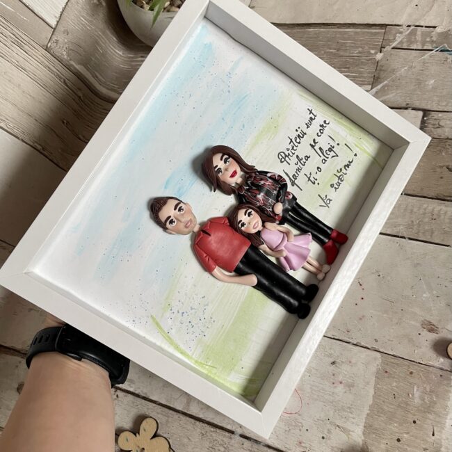 Shadow box fimo“Tablou de familie” - imagine 5