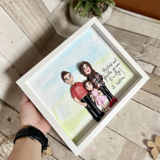 Shadow box fimo“Tablou de familie” - imagine 4