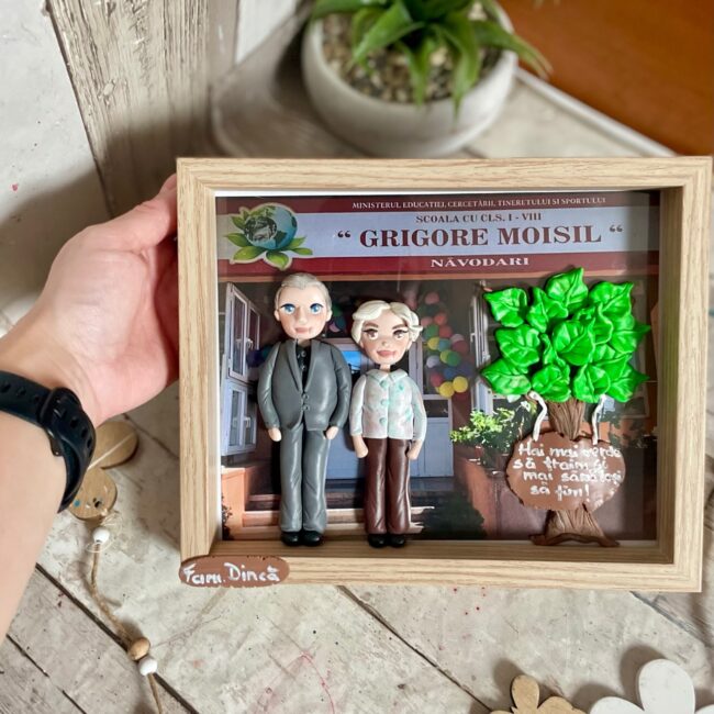 Shadow box fimo“Scoala”