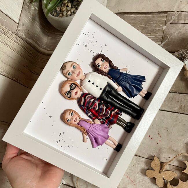 Shadow box fimo“Tablou de familie”(Forever)(4) - imagine 3