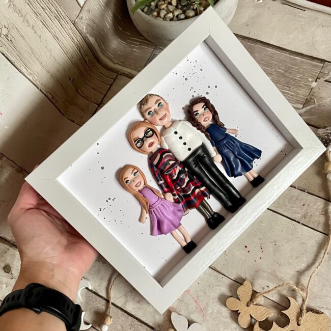Shadow box fimo“Tablou de familie”(Forever)(4) - imagine 2