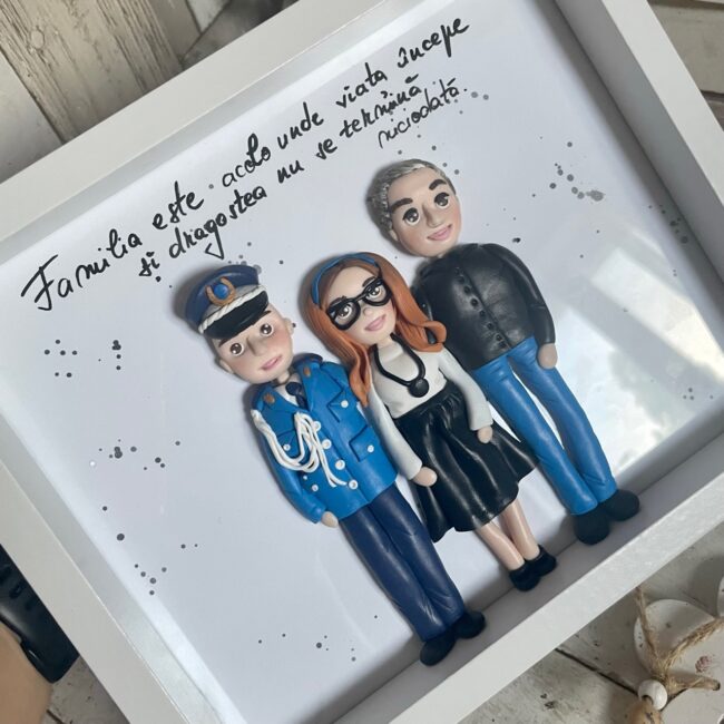 Shadow box fimo“Tablou de familie”(Forever)(3) - imagine 6