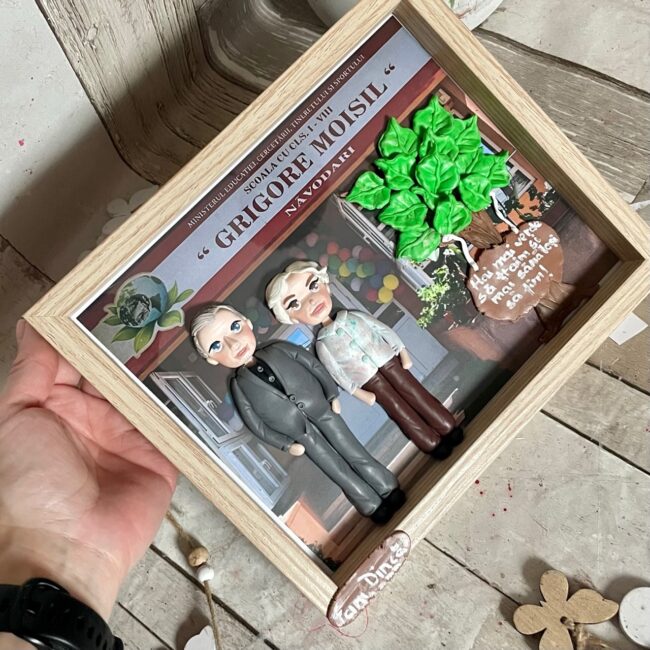 Shadow box fimo“Scoala” - imagine 5
