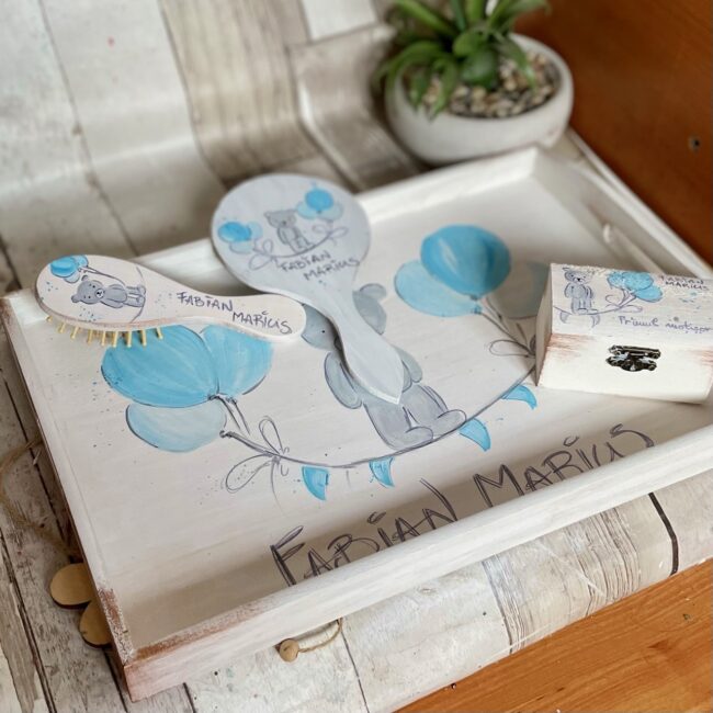 Set Tavita Mot  “BlueBalloons” (+perie/oglinda) - imagine 2