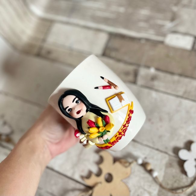 Cana fimo “Buna mea invatatoare” - imagine 3