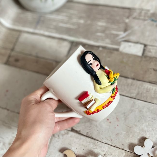 Cana fimo “Buna mea invatatoare” - imagine 2